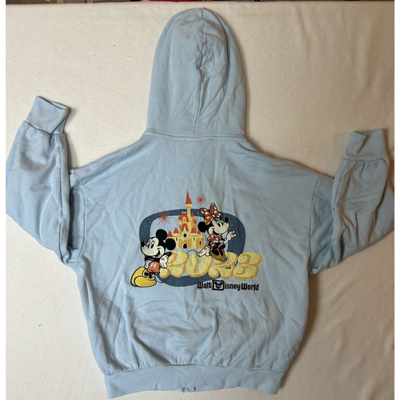 Walt Disney World Hoodie Adult Large Blue 2023 Mickey Minnie Mouse Castle - Picture 7 of 8